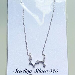 Silver Scorpio Constellation Necklace with Cubic Zirconia